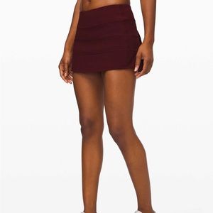 Lululemon garnet maroon pace rival tennis skirt size 6